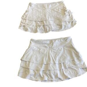 Athleta Girl (2) White swing skirts Size XL